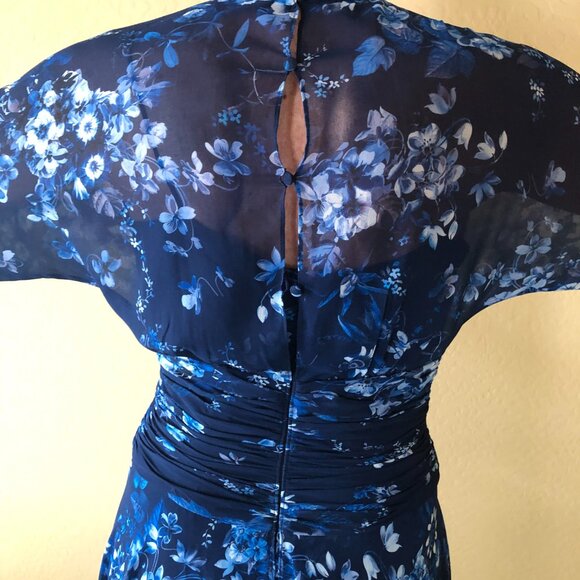 New Teri Jon by Ricki Freeman Mock Neck Chiffon Gown - Picture 4 of 14